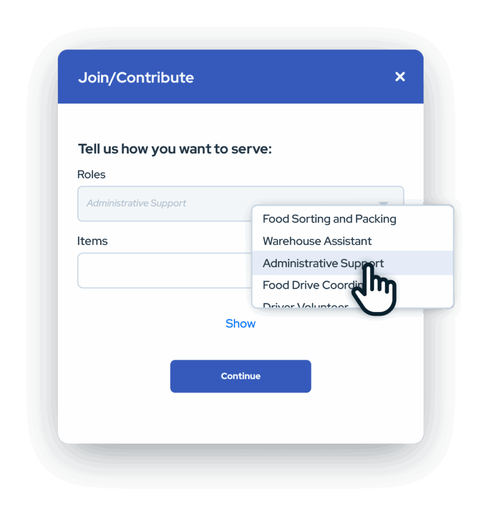 The best volunteer scheduling software provides options for how to serve.