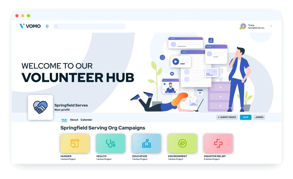 VOMO-Volunteer-Hub