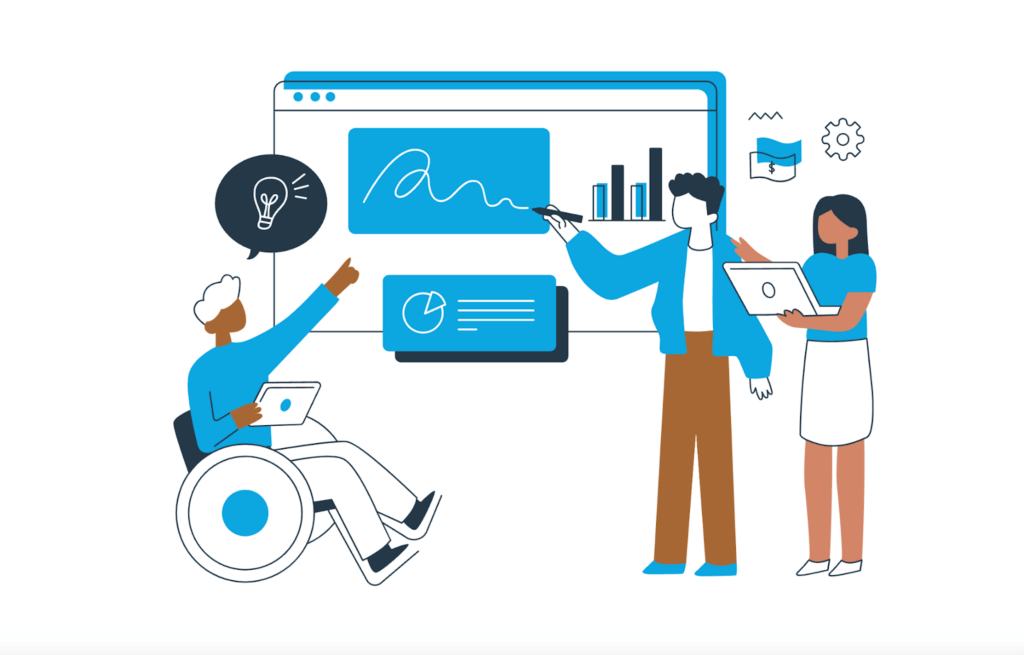 illustration showing social media for nonprofits data