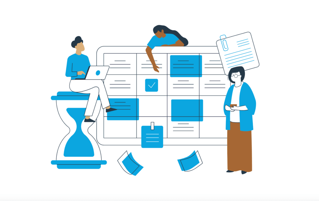 illustration showing a calendar to track social media for nonprofits