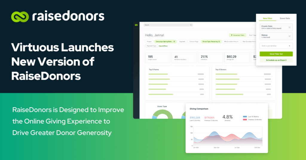 The New RaiseDonors Improves the Online Giving Experience to Drive Increased Giving to Nonprofits
