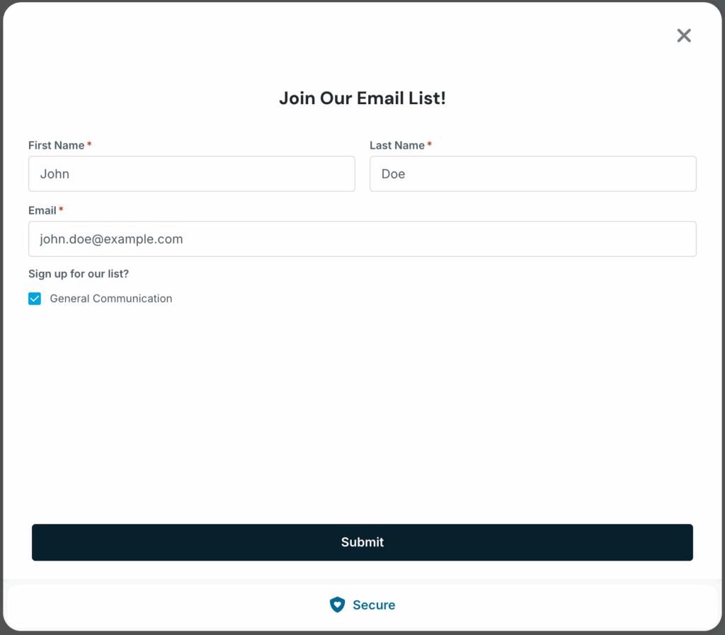 You can opt donors into your email lists on Virtuous, Mailchimp, or ActiveCampaign