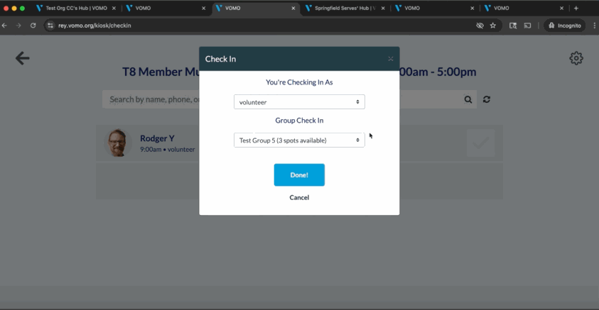 Now in Virtuous Volunteer, group members can sign up without pre-registering.