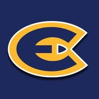 Logo with a gold stylized 'C' enclosing an 'E' on a dark blue background.